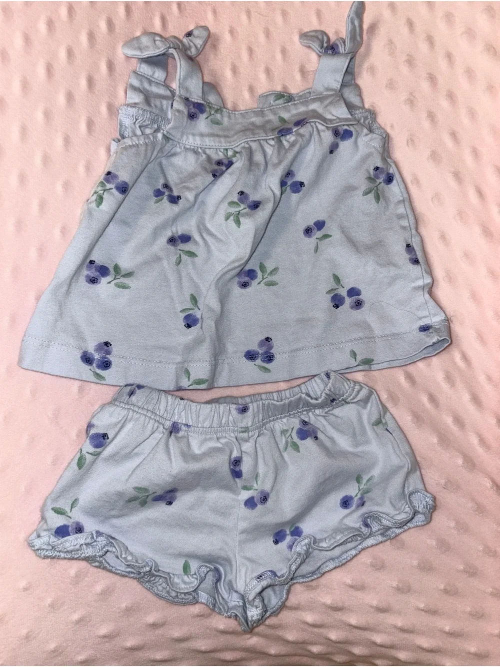 Carter's Light Blueberry Print Tank Top & Shorts Set